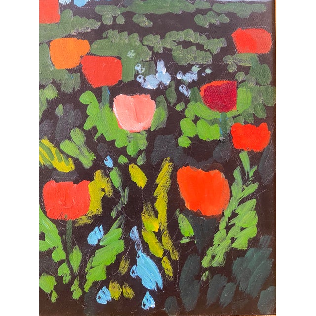 Green 1997 Milo Winters Jr. Vibrant Impressionist Garden Landscape Oil Painting - Framed For Sale - Image 8 of 14