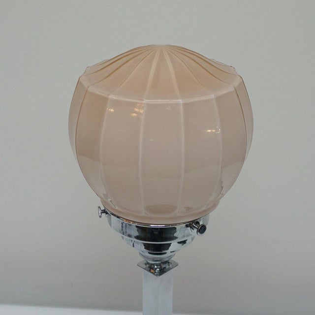 Glass Art Deco Table Lamp For Sale - Image 7 of 11