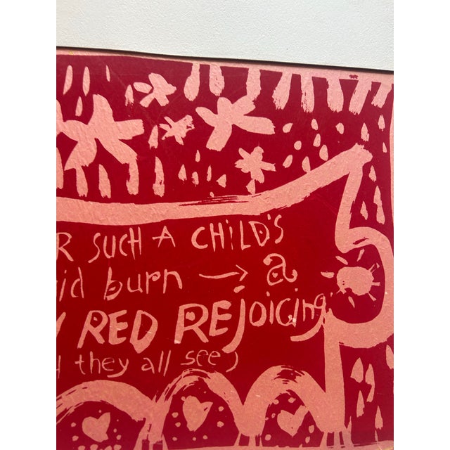 1960’s Original Pop Art Serigraph Silk Screen Print Folk Art Words For Sale In Philadelphia - Image 6 of 7