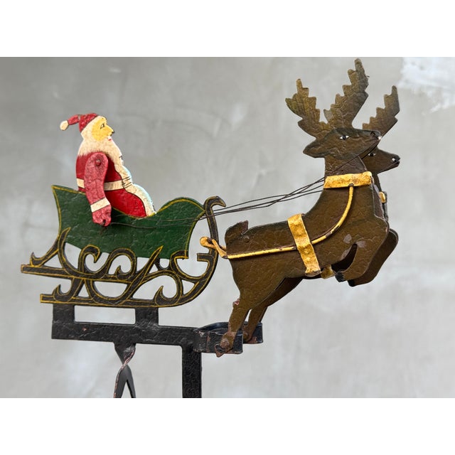 Vintage Folk Art Santa Sleigh Balancing Toy, 1950s For Sale - Image 15 of 16