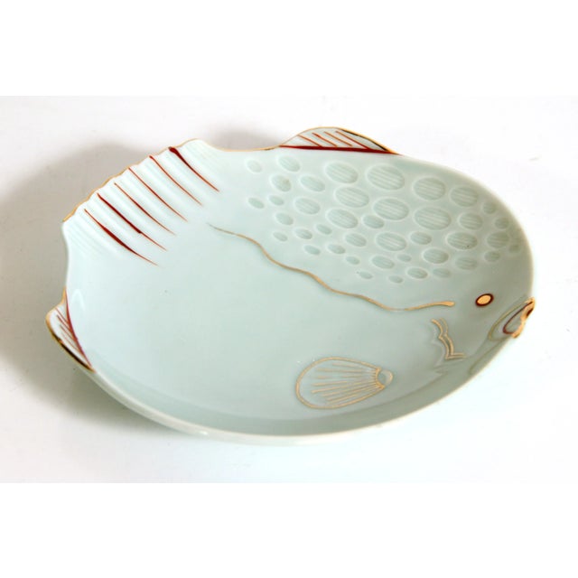 Absolutely STUNNING vintage c.1960's/70's single luncheon plate in the form of a super whimsical blowfish / fugu! Hand...