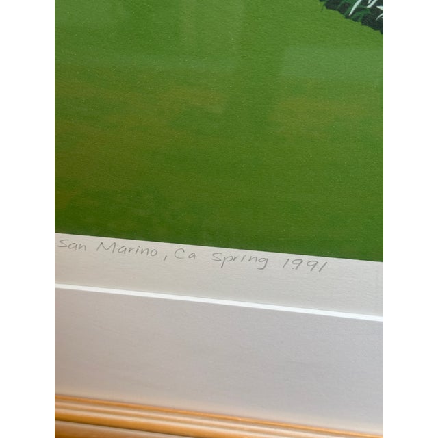 Martino Hoss Shakespeare Garden at the Huntington Hotel Serigraph, Signed For Sale - Image 10 of 13