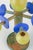 Nora Stad Sweden Colorful Wooden Candlestick by Lisa Larson for Sandbergs, 1980s For Sale - Image 3 of 5