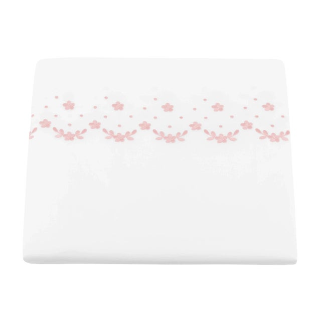 Traditional Meadow Full Duvet Cover in Pink For Sale - Image 3 of 3