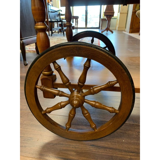 Circa 1950s Vintage Heywood Wakefield Tea Cart For Sale - Image 6 of 13
