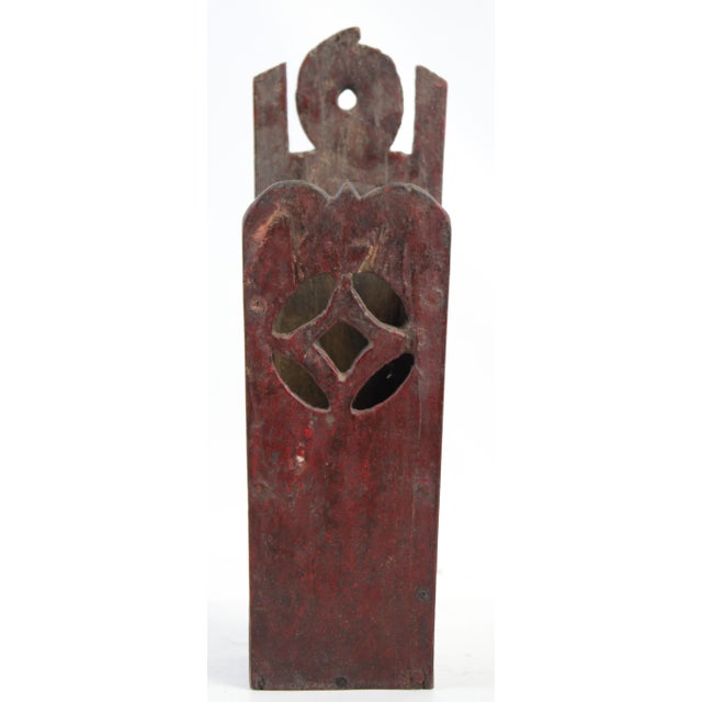 Our diamond pattern cut out wall pocket has rich warm burgundy, red wine tones. Hang anywhere as a piece of art, use in a...