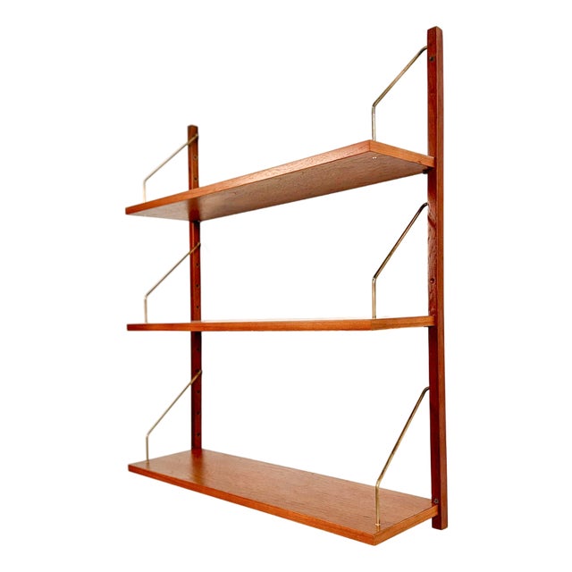 Danish Teak Shelving Unit with Three Shelves in the style of Cadovius, Sorensen, 1960s For Sale