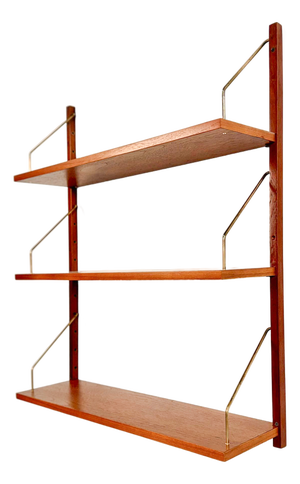Danish Teak Shelving Unit with Three Shelves in the style of Cadovius, Sorensen, 1960s