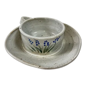 Vintage Ceramic Soup and Cracker Bowl
