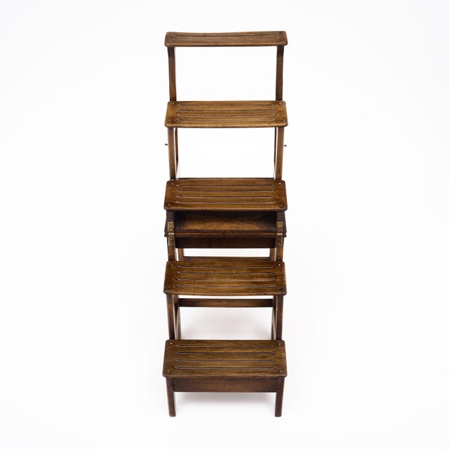 Antique, French Foldable Steps/Chair, Wooden For Sale - Image 4 of 9