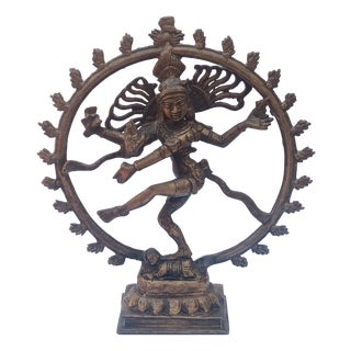 Vintage Shiva Nataraja Bronze Sculpture, 1920s For Sale