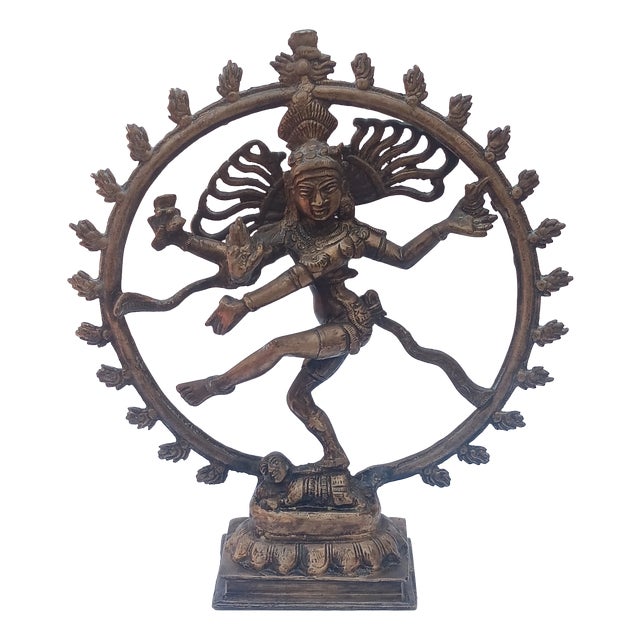 Vintage Shiva Nataraja Bronze Sculpture, 1920s For Sale