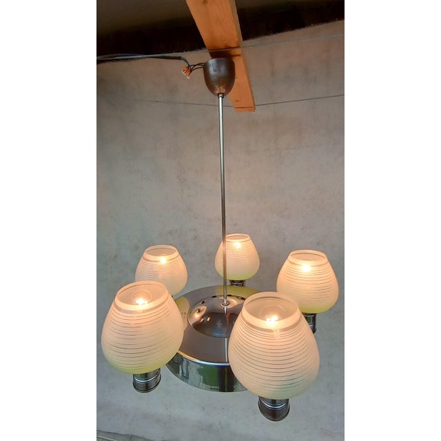 Bauhaus Style Chandelier, 1950s For Sale - Image 18 of 18