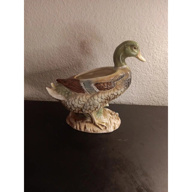 Ceramic 1970s Relpo Ceramic Duck Planter For Sale - Image 7 of 7