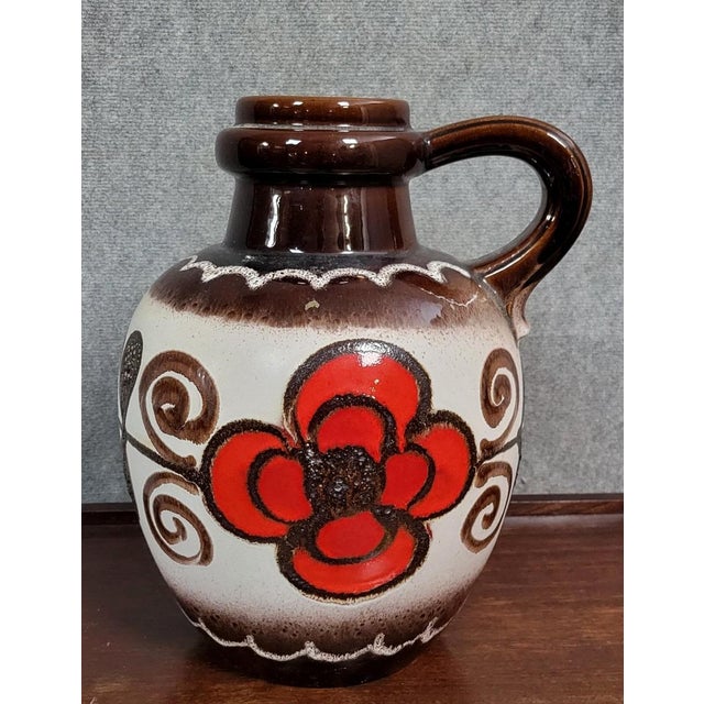 Ceramic Large West German Glazed Ceramic Vase, 1950s For Sale - Image 7 of 7
