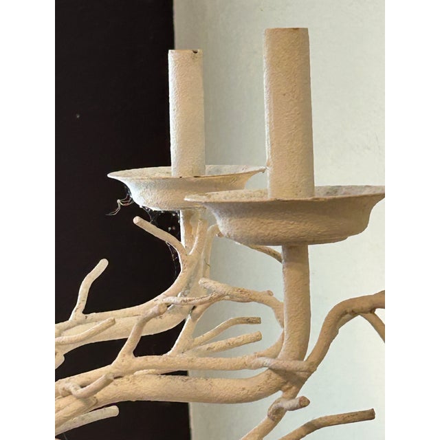 1970s Vintage Italian Faux Coral Chandelier For Sale - Image 5 of 6