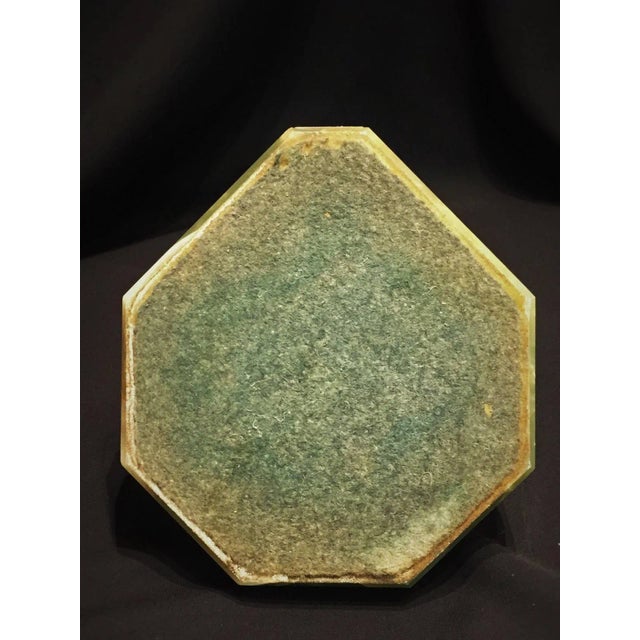 Metal Art Deco Bronze and Green Agate Figural Ashtray, Circa 1920s For Sale - Image 7 of 8
