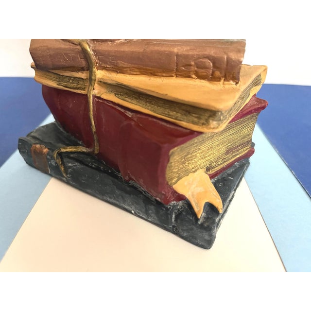 1970s Trompe l'Oeil Books Lamp For Sale - Image 9 of 18