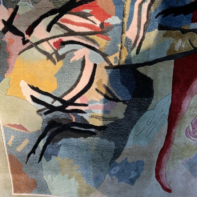 Silk Wall Rug after Painting by Kadinsky For Sale - Image 6 of 18