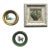 Set of 3 Miniature Framed Oil Paintings Vintage Frames Tiny Decor Wall Art For Sale
