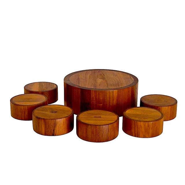 Dansk 1960s Dansk Staved Danish Teak Wood Bowls Designed by Jens H, Quistgaard, 7 Pieces For Sale - Image 4 of 9