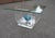 Vintage Square Coffee Table in Acrylic with Marble and Glass, 1980s For Sale - Image 4 of 16