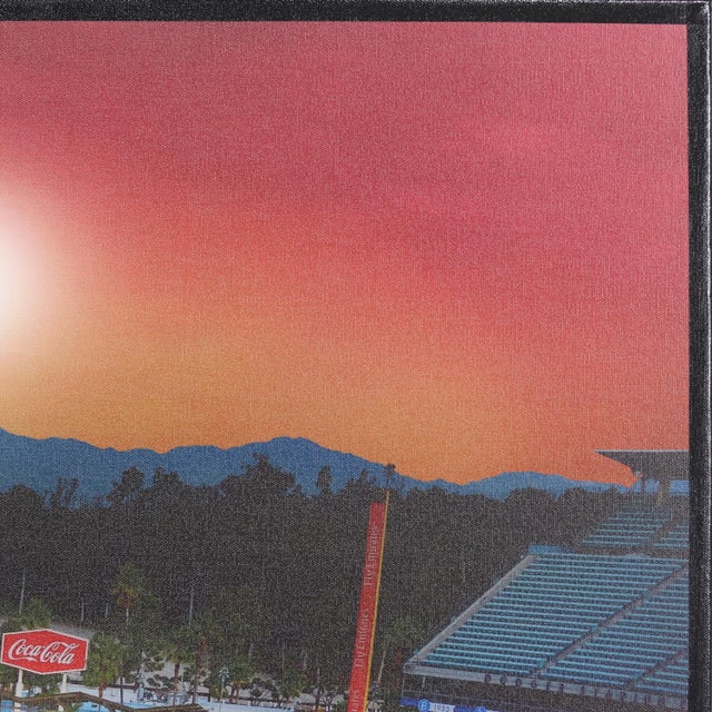 Dodger Stadium Almost Gametime - Another Win - Original Los Angeles Stadium Acrylic on Photograph by Pete Kasprzak For Sale In Los Angeles - Image 6 of 9
