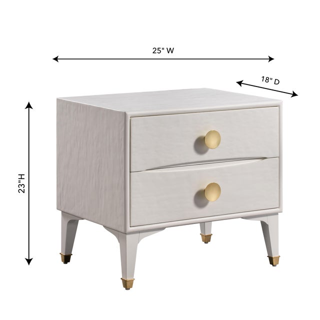 Wood Divine White Nightstand For Sale - Image 7 of 9