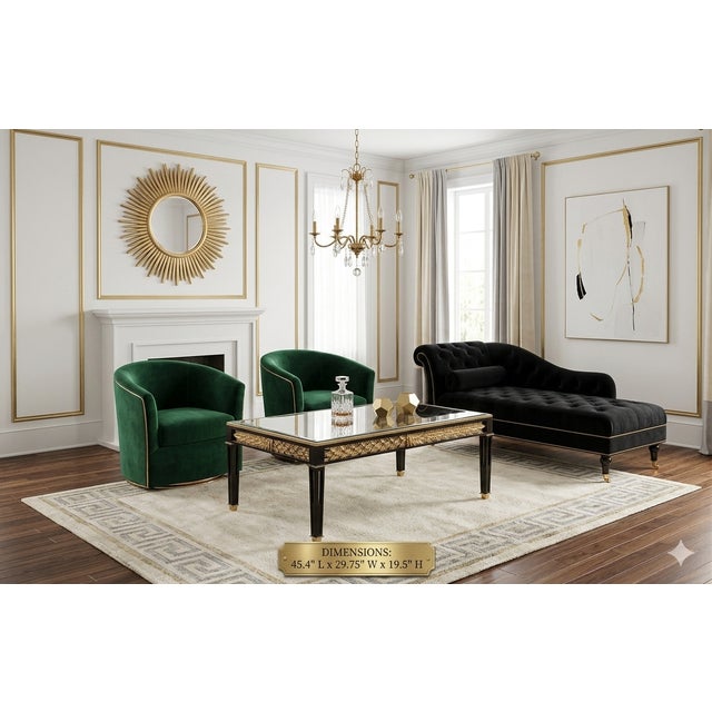 If you’re looking for a statement piece, this is it. It’s a heavy, solid metal coffee table with a great black and gold...