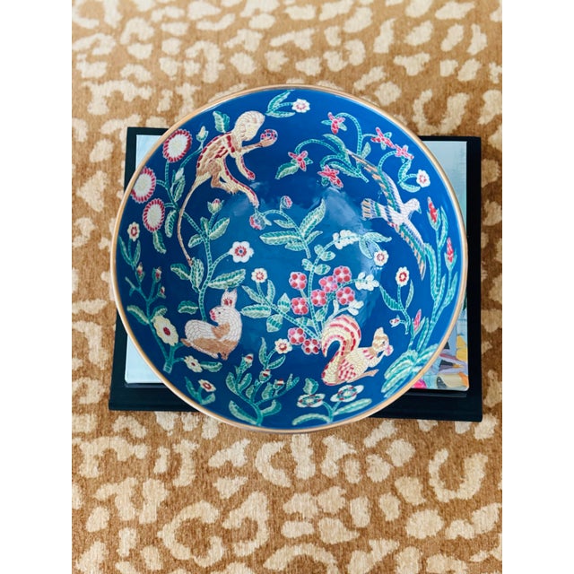 Vintage Decorative Bowl With Animals by Andrea by Sadek For Sale - Image 6 of 8
