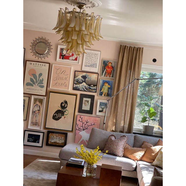 Contemporary Murano Chandelier in the style of Mazzega. Traditional Italian Mid-Century Style of later production during...