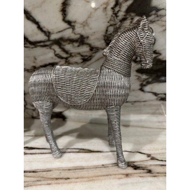 Silver Silver Horse Figurine, Pair For Sale - Image 8 of 8