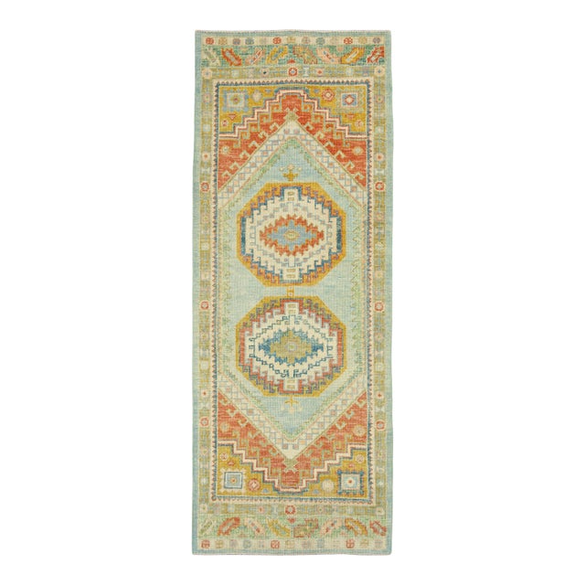 Turkish Oushak Rug 2'11" x 7'7" #18004 For Sale