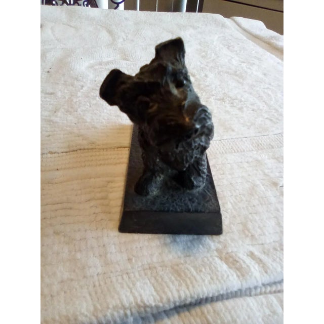 Early 20th Century "Vintage Scottish Dog Sculpture" For Sale - Image 6 of 9
