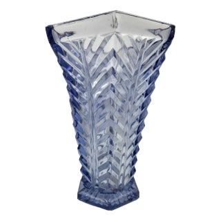 Vintage Art Deco Vase in Blue, 1920s For Sale