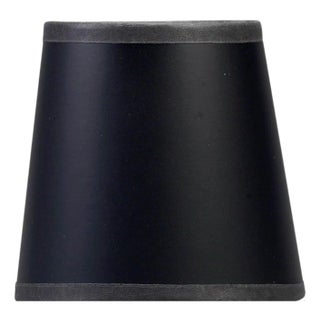 Chapman & Myers by Visual Comfort Signature 3" x 4" x 4" Black Paper Candle Clip Shade For Sale