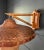 Brown Mid 20th Century Organic Woven Wicker and Bamboo Wall Sconce For Sale - Image 8 of 12