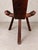 Wood Vintage European Primitive Three-Legged Hardwood Birthing Chair With Trefoil Cutouts For Sale - Image 7 of 8
