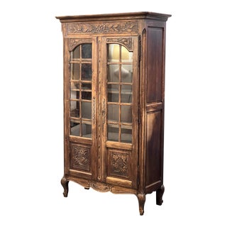 Mid 20th Century French Louis XV Revival Bookcase/Cabinet For Sale