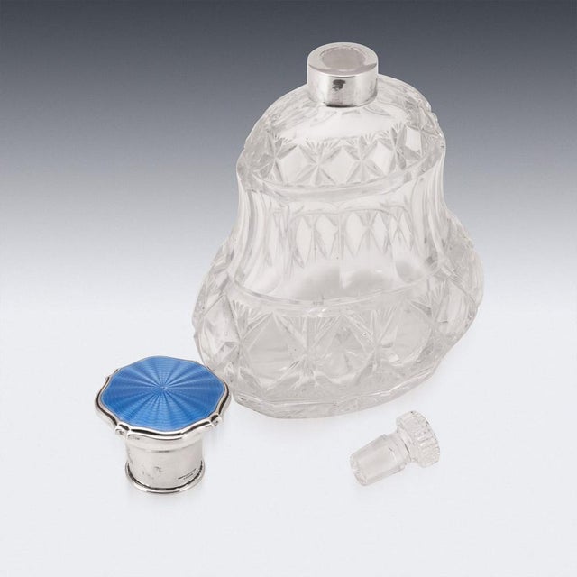 Antique Regency Silver and Cut Glass Scent Bottle from Mappin & Webb, London, 1812 For Sale - Image 6 of 18
