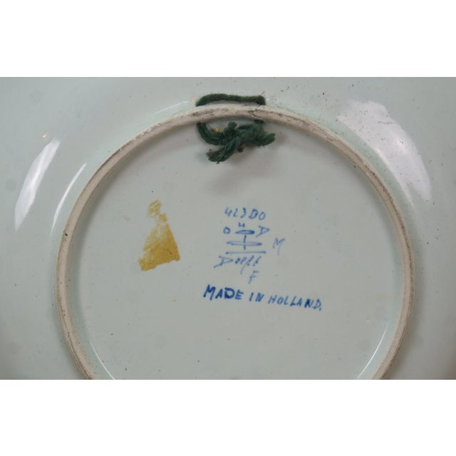 Vintage Dutch Oud Delft Blue & White Porcelain Pitcher Plate Berry Draining Bowl For Sale - Image 11 of 14