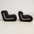 Black Boomerang Armchairs in Black Stretch Fabric by Rodolfo Bonetto for Flexform, 1970s, Set of 2 For Sale - Image 8 of 18