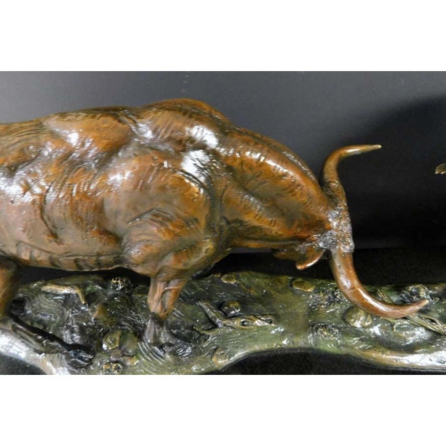 Don Hunt "The Exchange" Bulle&bear Bronze Sculpture Beautiful Art Rare! Obo For Sale - Image 9 of 10