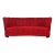 1940s Banana Sofa in Crimson Brocade Fabric For Sale