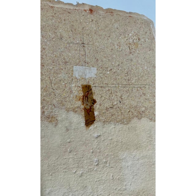 Abstract Nancy Genn, Handmade Paper Collage Sculpture Art Assemblage with String Nancy Genn Modernist, 1977 For Sale - Image 3 of 12