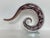 Murano Style Purple Art Glass Swirl Sculpture on Lucite Base For Sale - Image 9 of 9