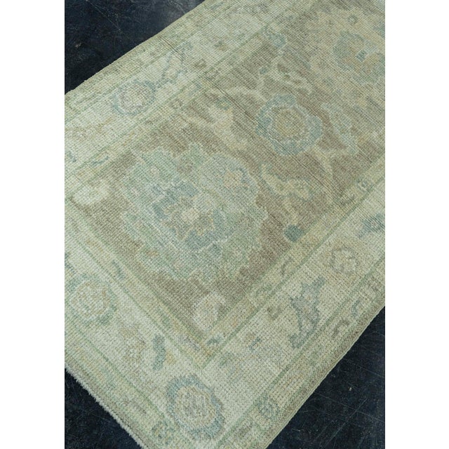 Textile Turkish Oushak Rug 2'7" x 8'7" #19324 For Sale - Image 7 of 8