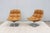 2020s Modern Contemporary Knoll Jehs+Laub Swivel Lounge Chairs in Tan Leather - A Pair For Sale - Image 5 of 18