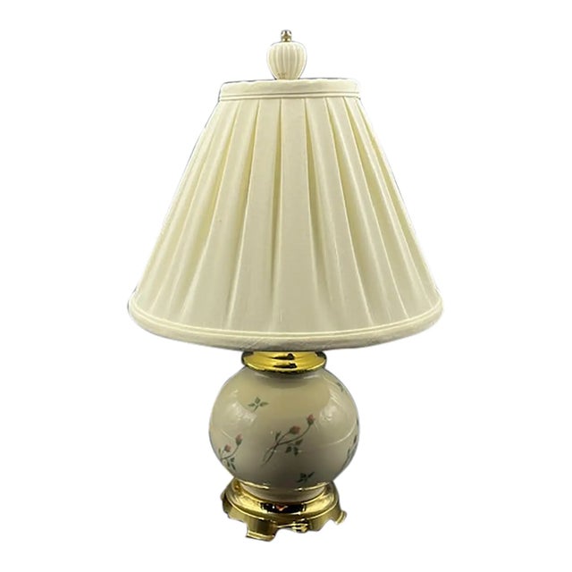 Vintage Lenox Table Lamp- Rose Manor Collection For Sale - Image 15 of 18