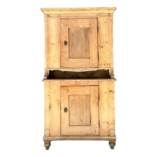 Vintage Primitive Knotty Pine Stacked Pantry For Sale